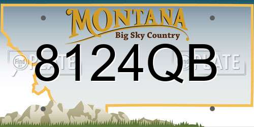 8124QB Montana License Plate