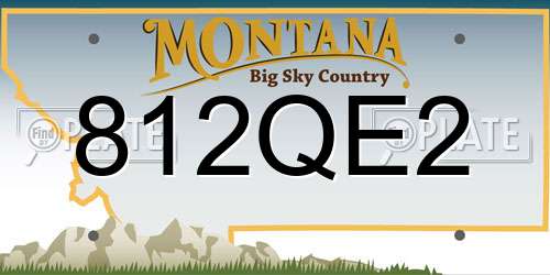 812QE2 Montana License Plate