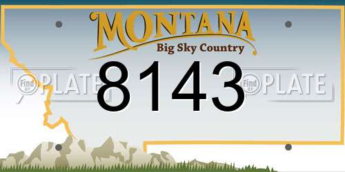8143 Montana License Plate