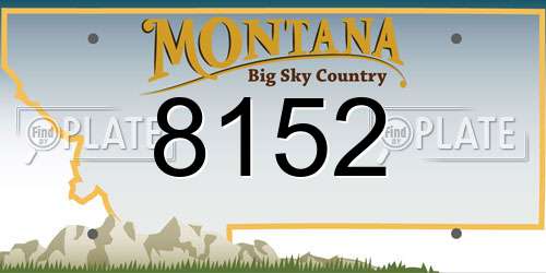 8152 Montana License Plate