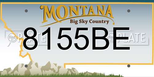 8155BE Montana License Plate