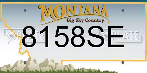 8158SE Montana License Plate