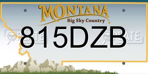 815DZB Montana License Plate