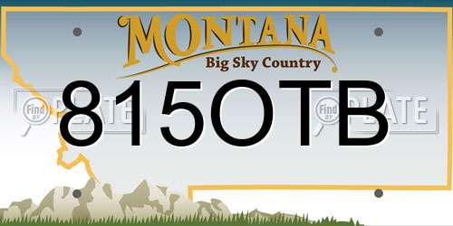 815OTB Montana License Plate