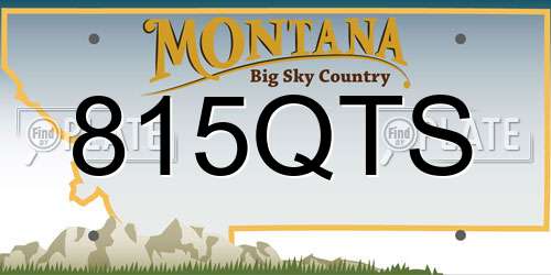 815QTS Montana License Plate