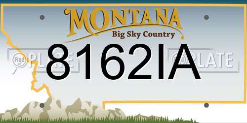 8162IA Montana License Plate
