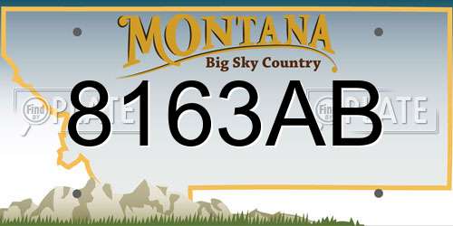 8163AB Montana License Plate