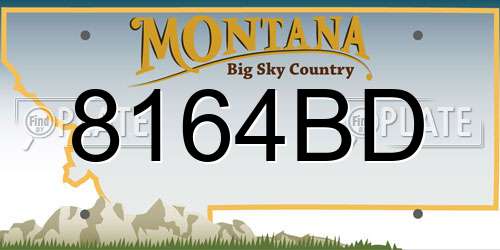8164BD Montana License Plate