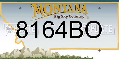 8164BO Montana License Plate