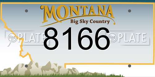 8166 Montana License Plate