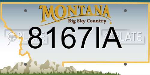 8167IA Montana License Plate