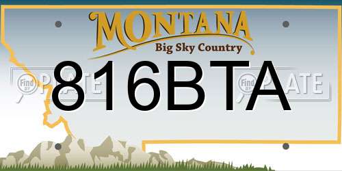 816BTA Montana License Plate