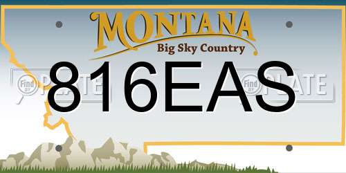 816EAS Montana License Plate