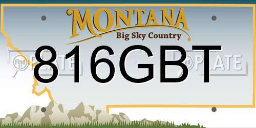 816GBT Montana License Plate