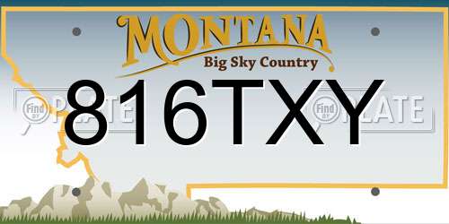 816TXY Montana License Plate