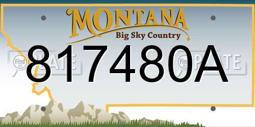 817480A Montana License Plate