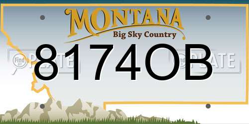 8174OB Montana License Plate
