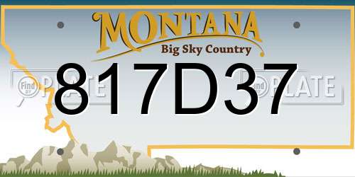 817D37 Montana License Plate
