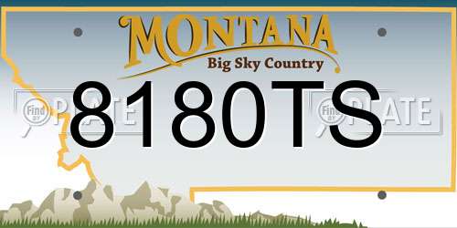 8180TS Montana License Plate