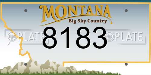 8183 Montana License Plate