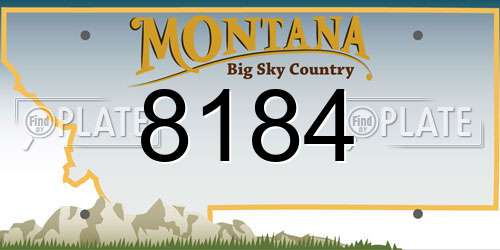 8184 Montana License Plate