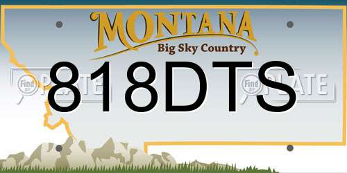 818DTS Montana License Plate