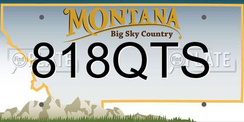 818QTS Montana License Plate