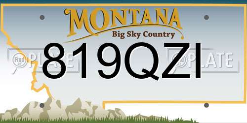 819QZI Montana License Plate