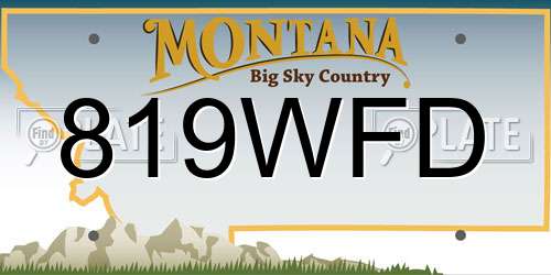 819WFD Montana License Plate