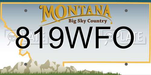 819WFO Montana License Plate