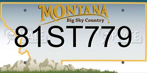 81ST779 Montana License Plate