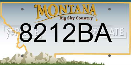 8212BA Montana License Plate