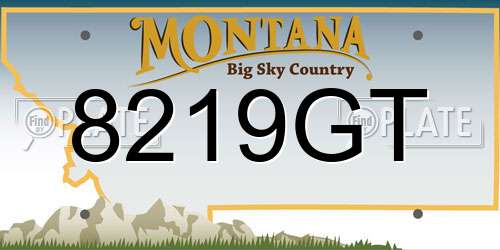 8219GT Montana License Plate