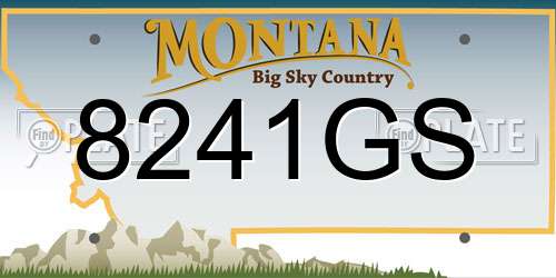 8241GS Montana License Plate