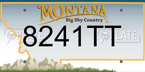 8241TT Montana License Plate