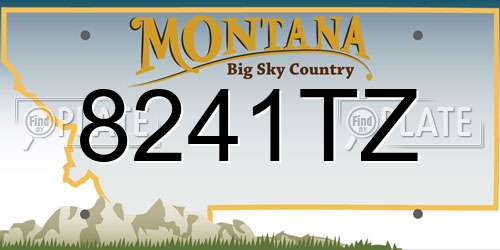 8241TZ Montana License Plate