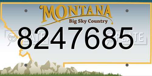 8247685 Montana License Plate