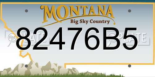 82476B5 Montana License Plate