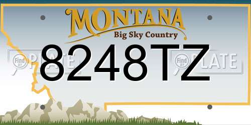 8248TZ Montana License Plate