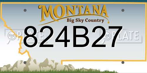 824B27 Montana License Plate