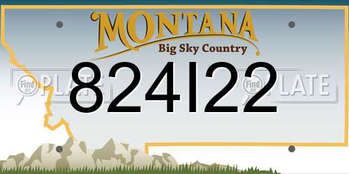 824I22 Montana License Plate