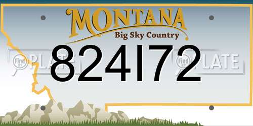 824I72 Montana License Plate