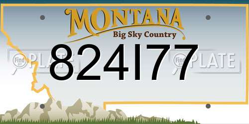 824I77 Montana License Plate