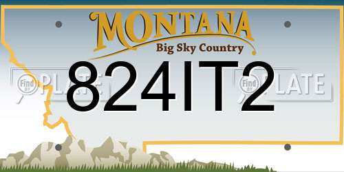 824IT2 Montana License Plate