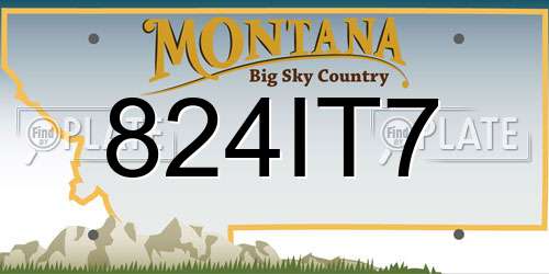 824IT7 Montana License Plate