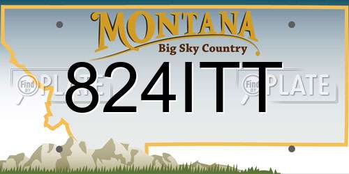 824ITT Montana License Plate