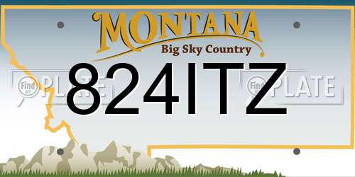 824ITZ Montana License Plate