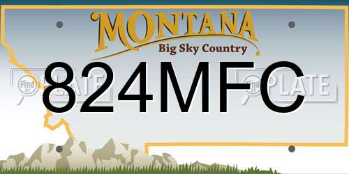 824MFC Montana License Plate