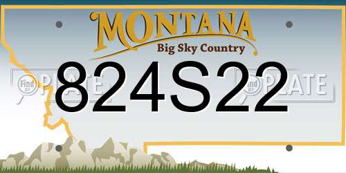 824S22 Montana License Plate
