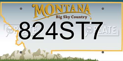824ST7 Montana License Plate